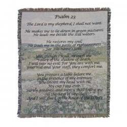 Psalm 23 Tapestry Throw Blanket