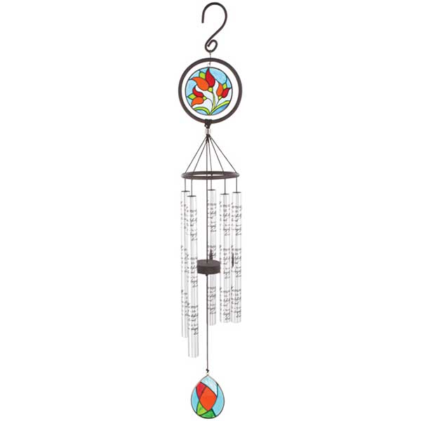 In Memory Stained Glass Sonnet Carson Wind Chime Carson 35 In Memory Stained Glass Sonnet Wind Chime